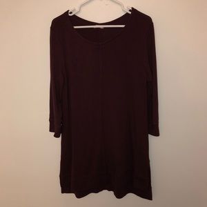 Calson Maroon Quarter Sleeve Top